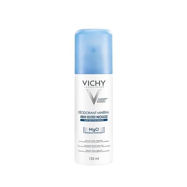 Xịt Khử Mùi Giữ Khô Thoáng Suốt 48 Giờ Vichy Deodorant Mineral 125ml
