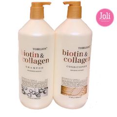 Dầu Gội & Xả Phục Hồi Kích Thích Mọc Tóc Biotin & Collagen Torlion 1000ml(Trắng)