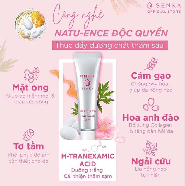 Tinh Chất Dưỡng Sáng Da Mờ Thâm Sạm Senka White Beauty Serum 35g