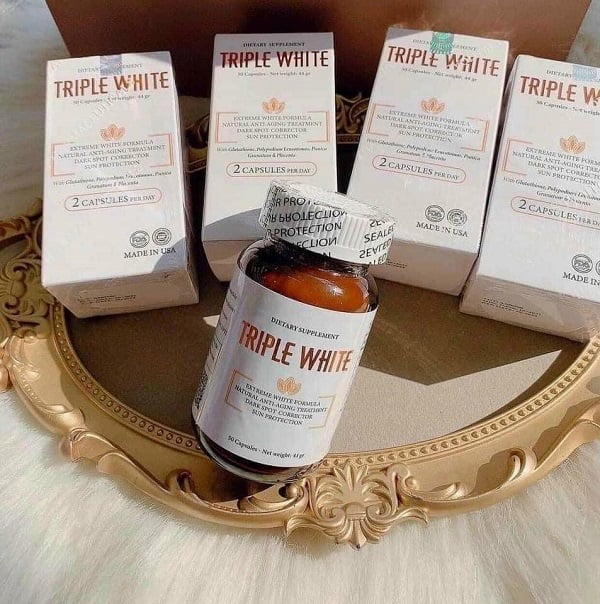 Viên Uống Chống Nắng Trắng Da Giảm Thâm Nám Triple White Glutathione 50  ViênViên Uống Chống Nắng Trắng Da Giảm Thâm Nám Triple White 50 Viên – JOLI  COSMETIC