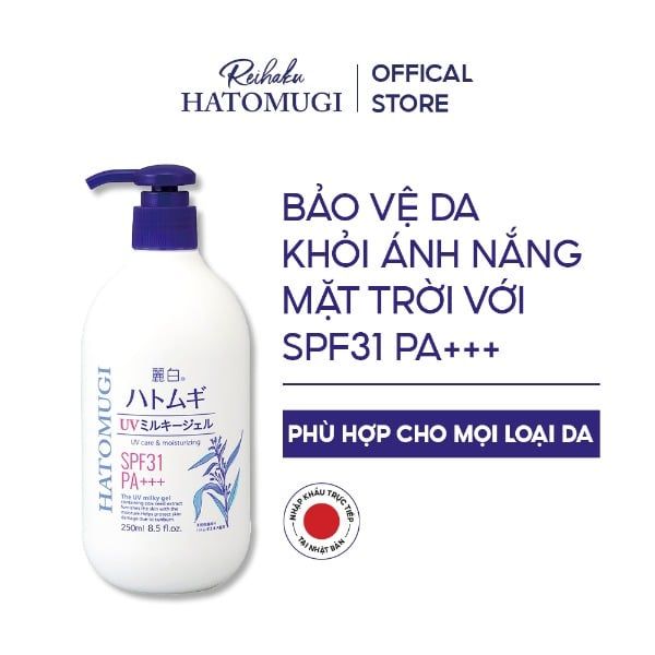 Sữa Dưỡng Thể Chống Nắng Hatomugi UV Care & Moisturizing SPF31 PA+++ 250ml