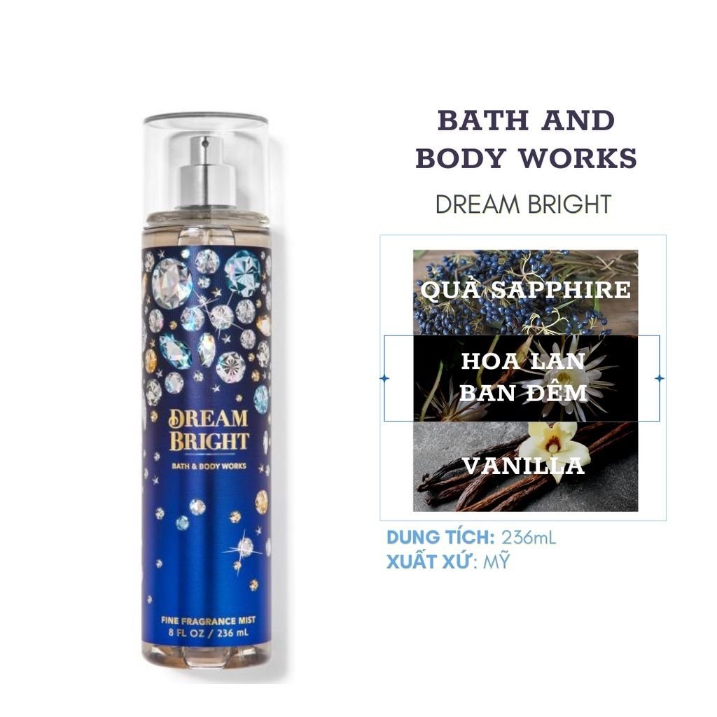 Xịt thơm Bath & Body Works Fine Fragrance Mist 236ml