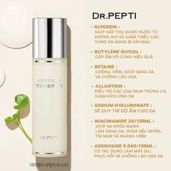 Nước Hoa Hồng Rau Má Làm Dịu Dưỡng Sáng Da Dr.Pepti+ Centella Toner EX 180ml