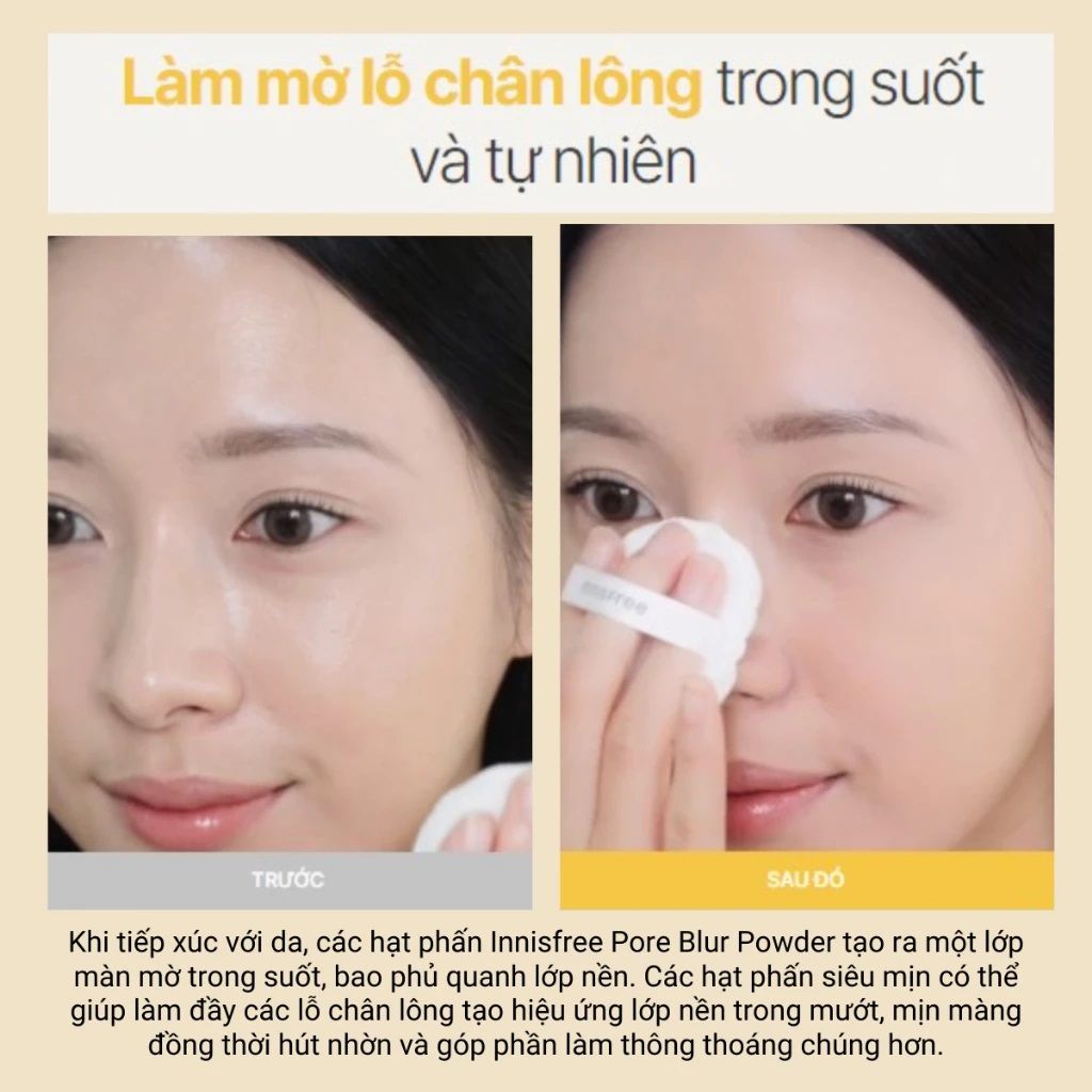 Phấn Phủ Kiềm Dầu Dạng Bột Innisfree Pore Blur Powder 11g