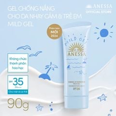 Gel Chống Nắng Anessa Da Nhạy Cảm Moisture UV Sunscreen Mild Gel For Senstive SPF35 PA+++ 90G