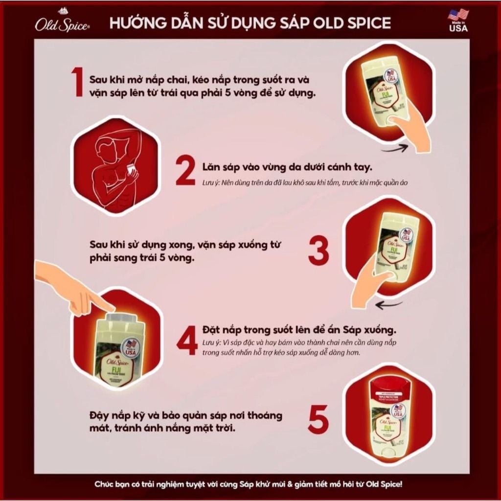 Sáp Khử Mùi Old Spice Long Lasting Protection Deodorant 85g