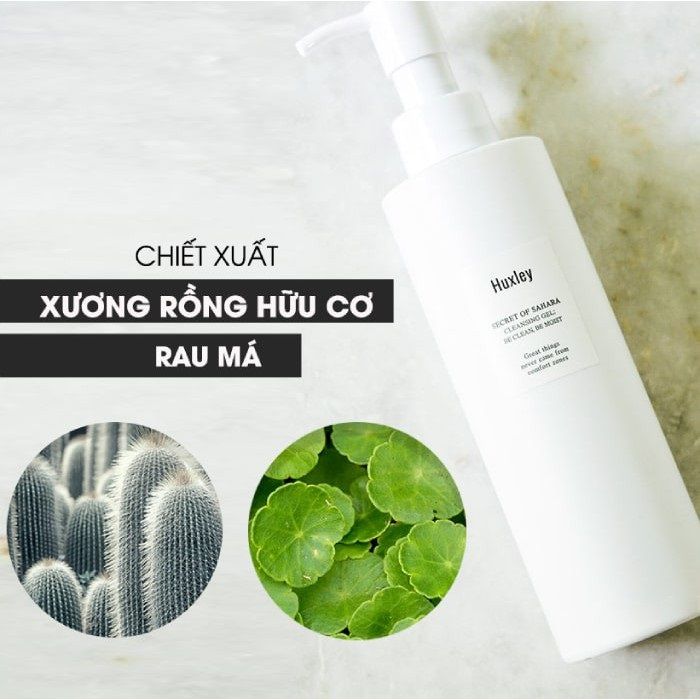Gel Rửa Mặt Dịu Nhẹ Huxley Cleansing Gel ; Be Clean, Be Moist 200ml
