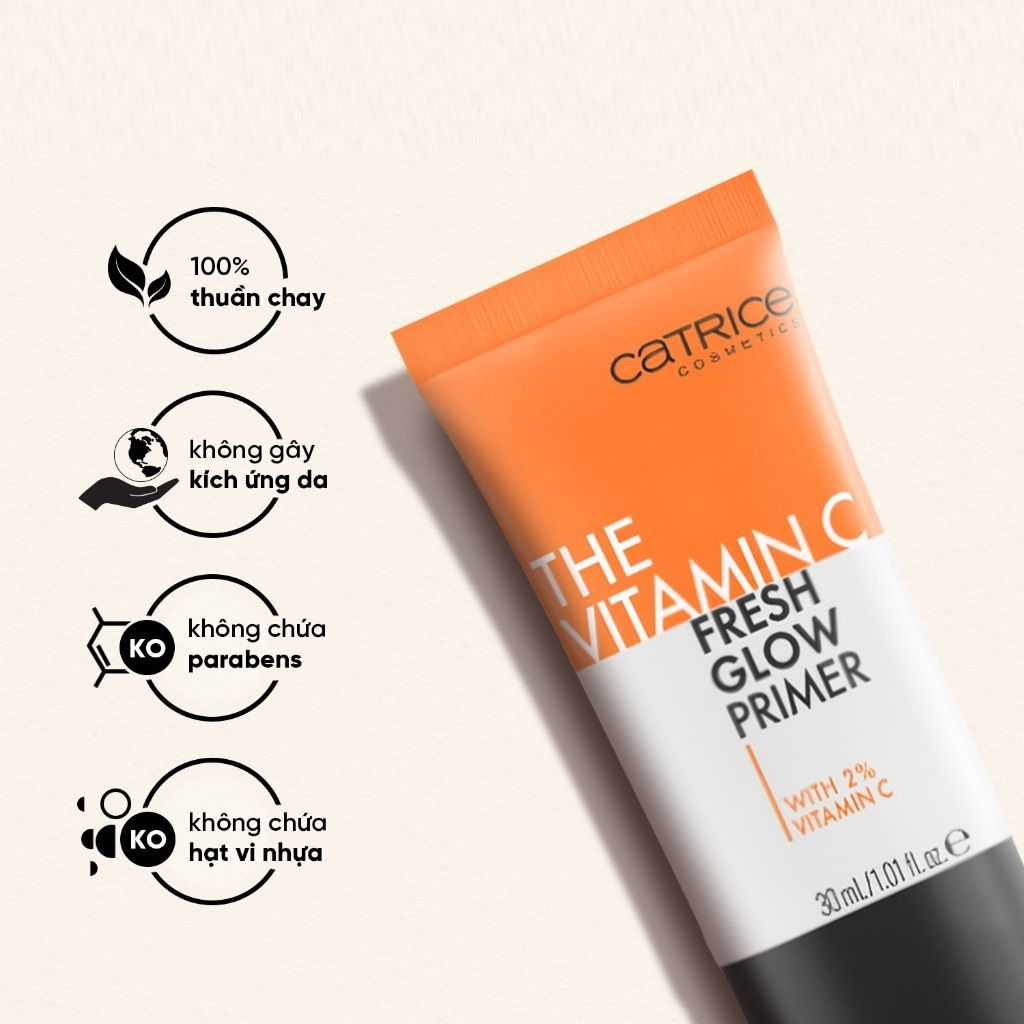 Kem Lót Cấp Ẩm Catrice Clean ID Vitamin C Fresh Glow Primer 30ml