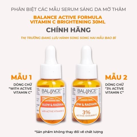 Tinh Chất Dưỡng Sáng Da Balance Active Formula Vitamin C Brightening Serum Glow & Radiance