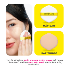 Bộ 3 Bông Phấn Tán Nền Lemonade Cushion Puff Set (3pcs)