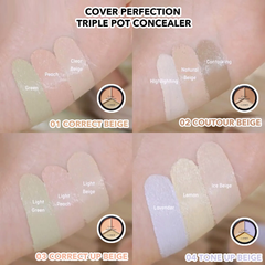 Kem Che Khuyết Điểm The Saem Cover Perfection Triple Pot Concealer