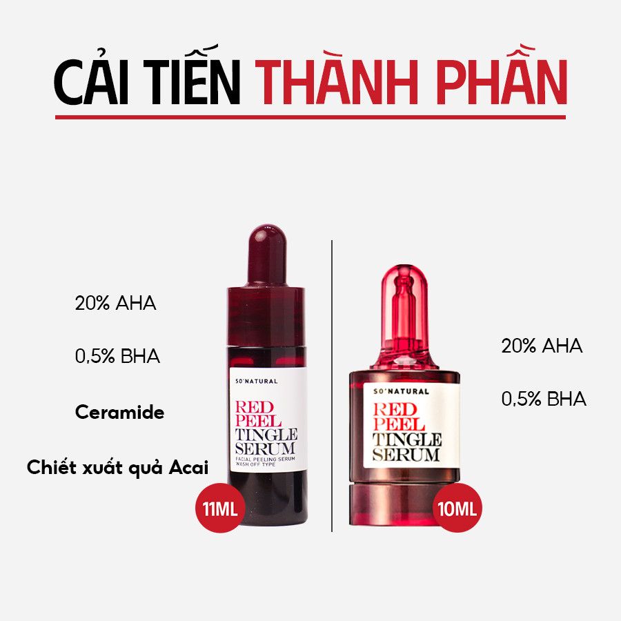 Tinh Chất Tẩy Da Chết Hóa Học So Natural Red Peel Tingle Serum