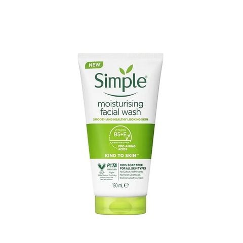 Sữa Rửa Mặt Cấp Ẩm Cho Da Khô Nhạy Cảm Simple Moisturising Facial Wash 150ml