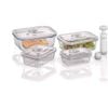 Bộ 4 hộp đựng thực phẩm thuỷ tinh kèm bơm hút chân không Caso Vacuboxx cài đặt được thời gian