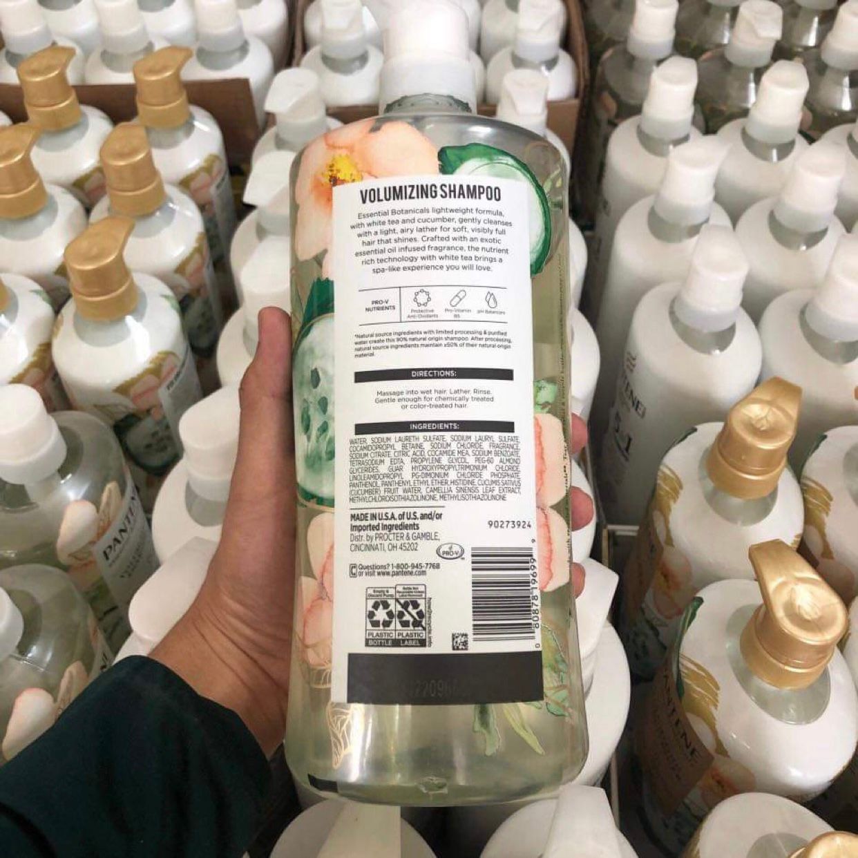 Dầu gội và dầu xả Pantene Essential White Tea & Cucumber