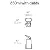 Bình chiết xà phòng kèm caddie để miếng rửa bát Simplehuman 650ml