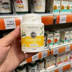 Viên uống bổ sung Vitamin D3 và Zinc Nat&Form 60 viên