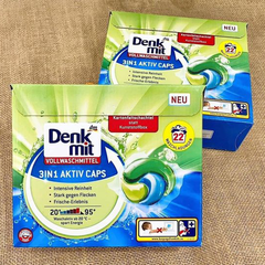 Viên giặt xả Denkmit 3in1 Aktiv Caps hộp 20 viên