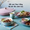 Set nồi oval fleur hồng