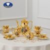 Bộ ấm chén Bohemia Crystal gold