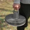 Quạt tích điện không dây kèm đèn LED Mooas 28cm
