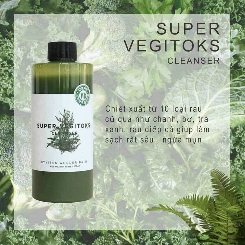 Sữa rửa mặt Super Vegitoks 300ml
