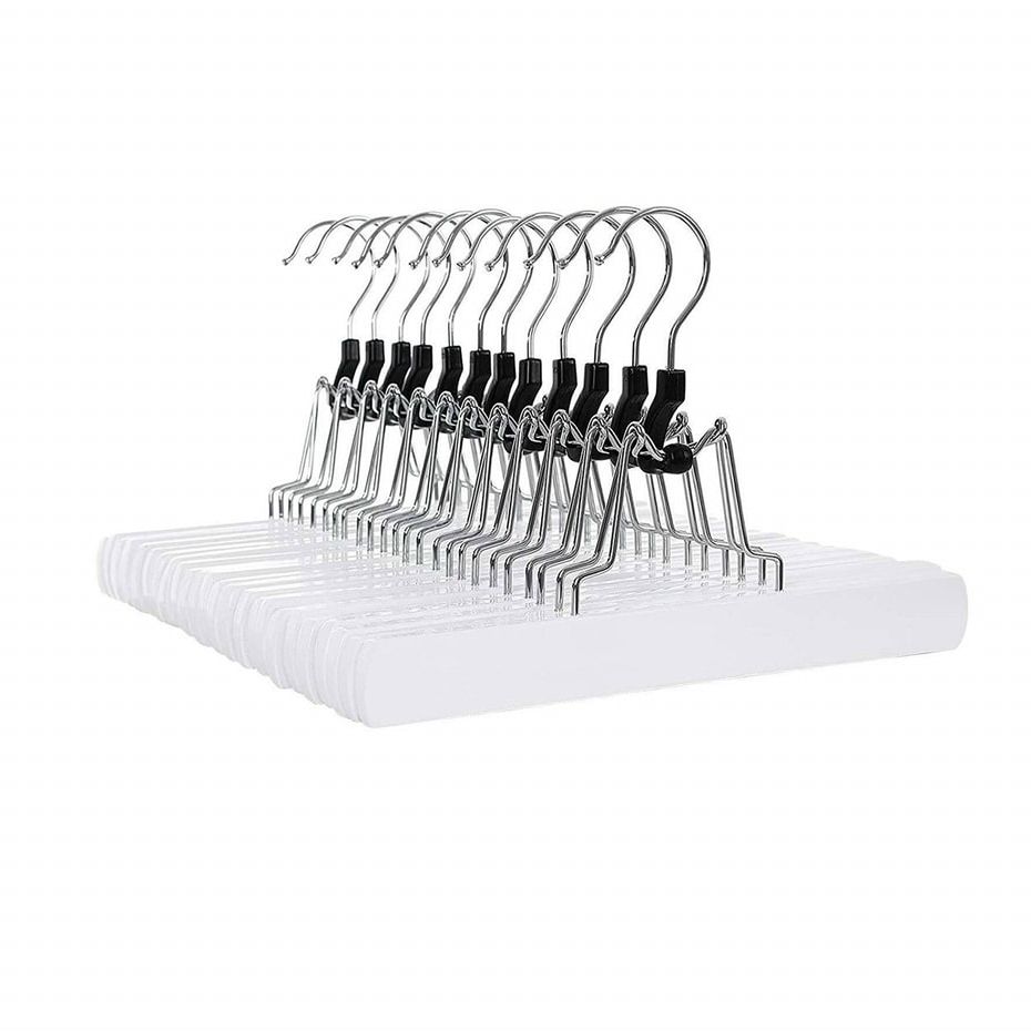 Móc treo quần áo bằng gỗ tự nhiên Songmics 12 chiếc