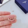 Set phụ kiện Swarovski thiên nga đá hồng