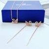 Set phụ kiện Swarovski thiên nga đá hồng