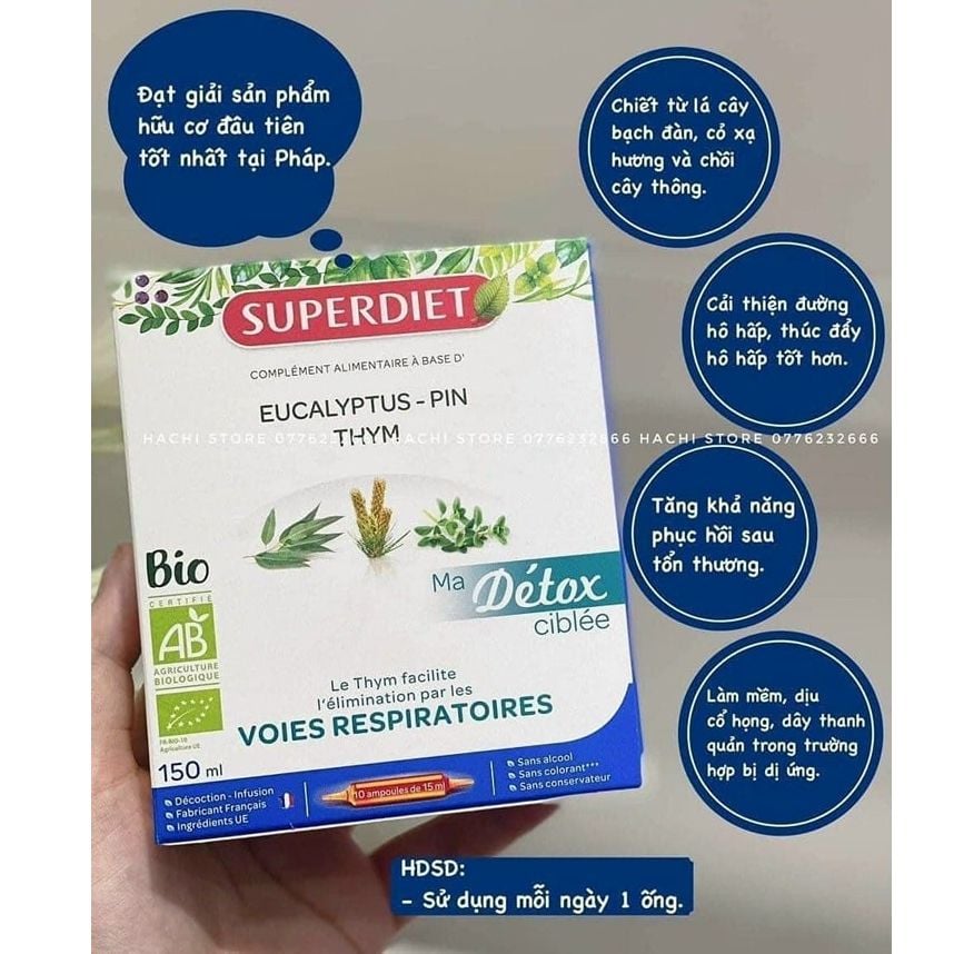 Thải độc phổi Superdiet Detox Voies Respiratoires