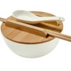 Bộ bát sứ nắp tre kèm thìa, đũa ăn Mỳ, Phở  Ernesto