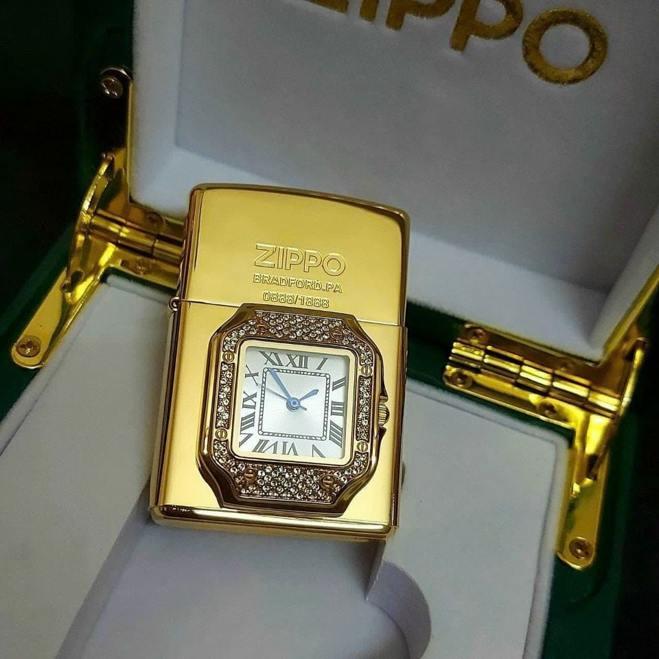Bật lửa Zippo Time mạ vàng Gold 18k