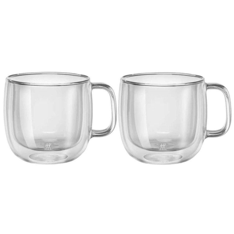 Bộ 2 cốc thủy tinh 2 lớp có quai cầm Zwilling 450 ml
