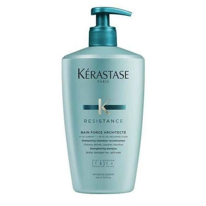 Dầu gội Kerastase màu xanh Bain Force Architechte