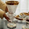 Bình hoa pha lê CUP mài mạ vàng 24k