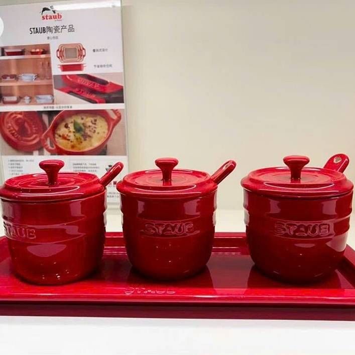 Bộ 3 hũ đựng gia vị Staub