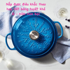 Nồi gang bông tuyết xanh