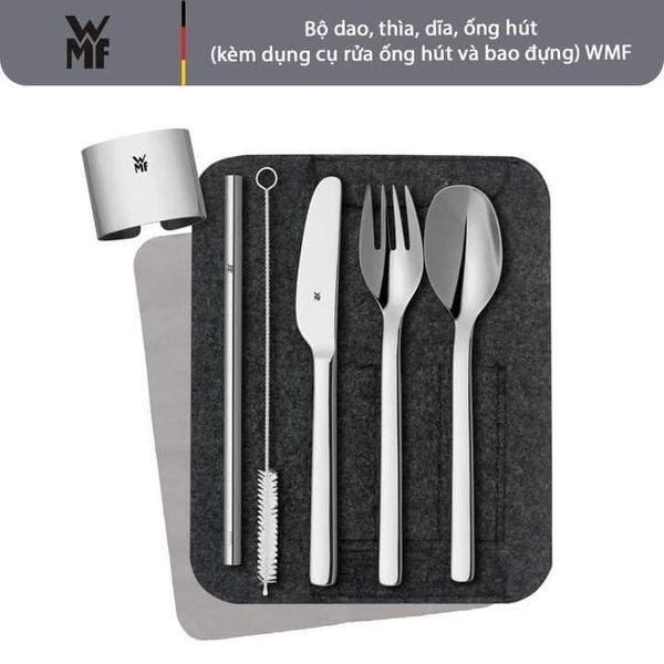 Bộ 8 món dao thìa dĩa ống hút WMF MY2GO