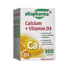 Viên uống bổ xung canxi và vitamin D3 của hãng Altapharma, hộp 300 viên
