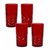 Bộ 4 cốc pha lê Dublin màu đỏ