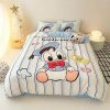 Bộ 5 món chăn ga gối Cotton đũi Disney Land