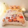 Bộ 5 món chăn ga gối Cotton đũi Disney Land