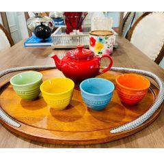 Bộ ấm chén cầu vồng 5 món Le Creuset