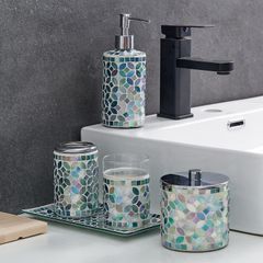 Bộ đồ dùng nhà vệ sinh 5 món Kmwares Amber Blue Green