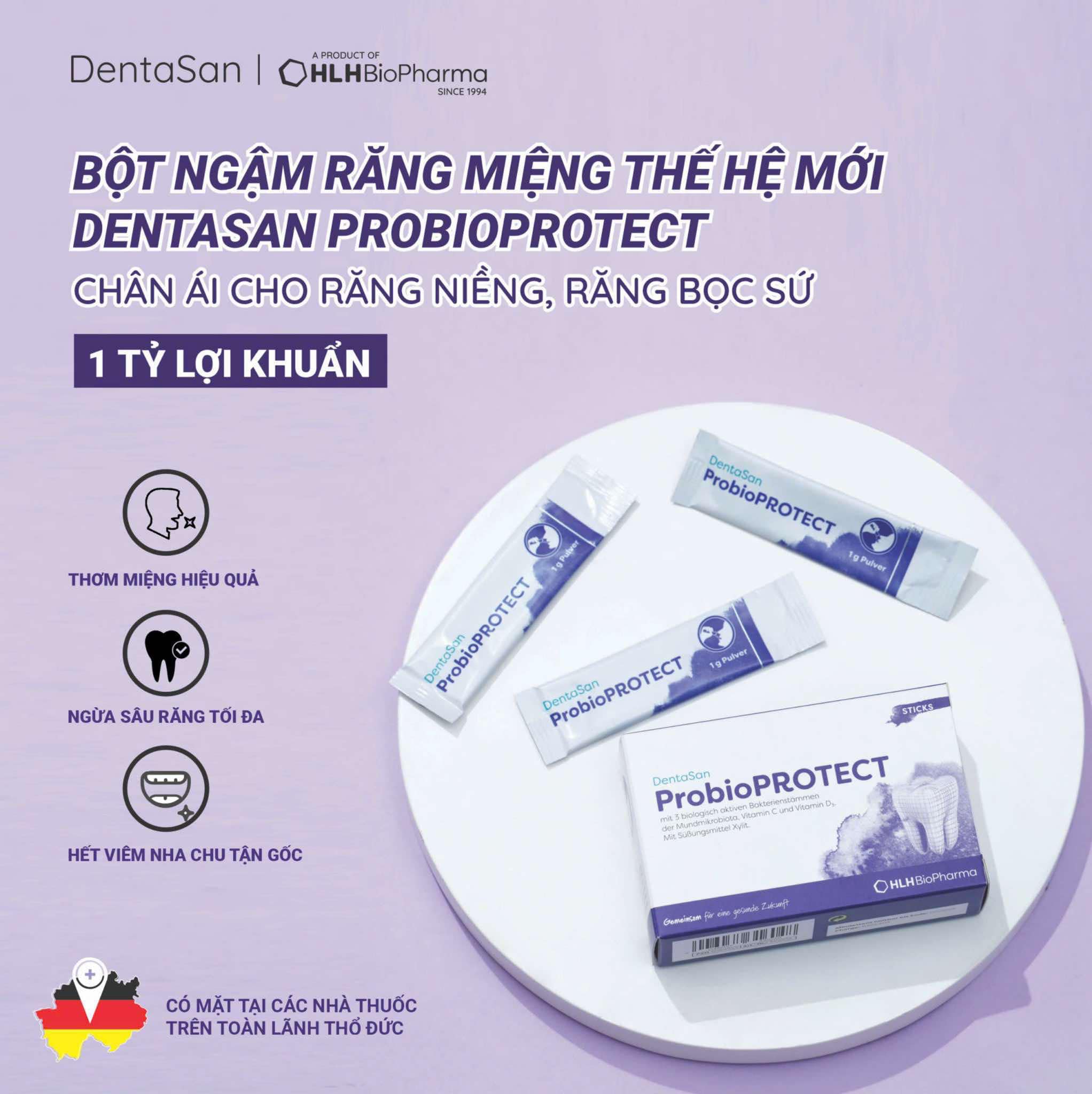 Bột ngậm thơm miệng Dentasan ProbioProtect