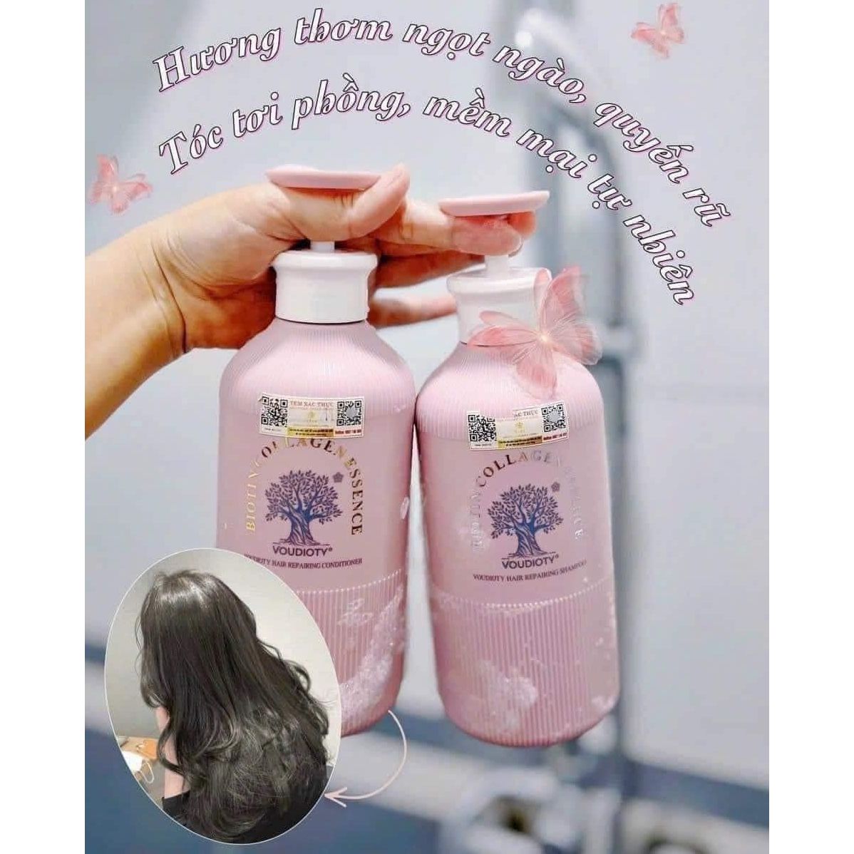 Cặp dầu gội xả Biotin Essence