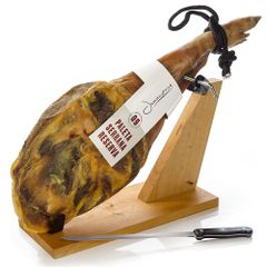 Đùi heo muối Tây Ban Nha Diaz Jamones Serrano kèm kệ đỡ và dao 5kg