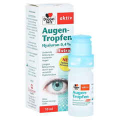 Thuốc nhỏ mắt Doppelherz Augen Tropfen Hyaluron 0.4% Extra 10ml