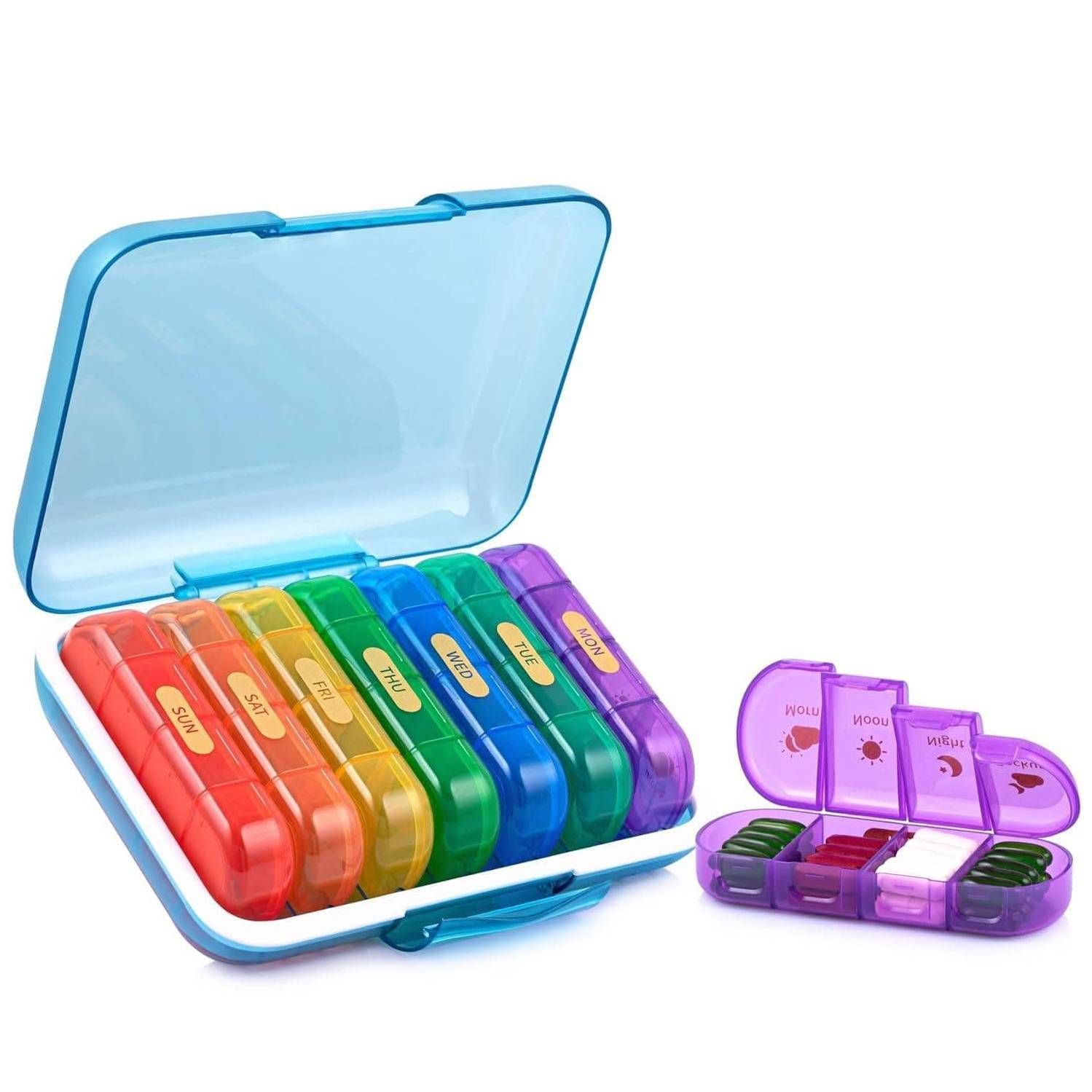 Hộp đựng thuốc 7 ngày chia 4 ngăn mẫu mới 2024