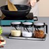 Hũ đựng gia vị thủy tinh CCKO có tay cầm kèm khay